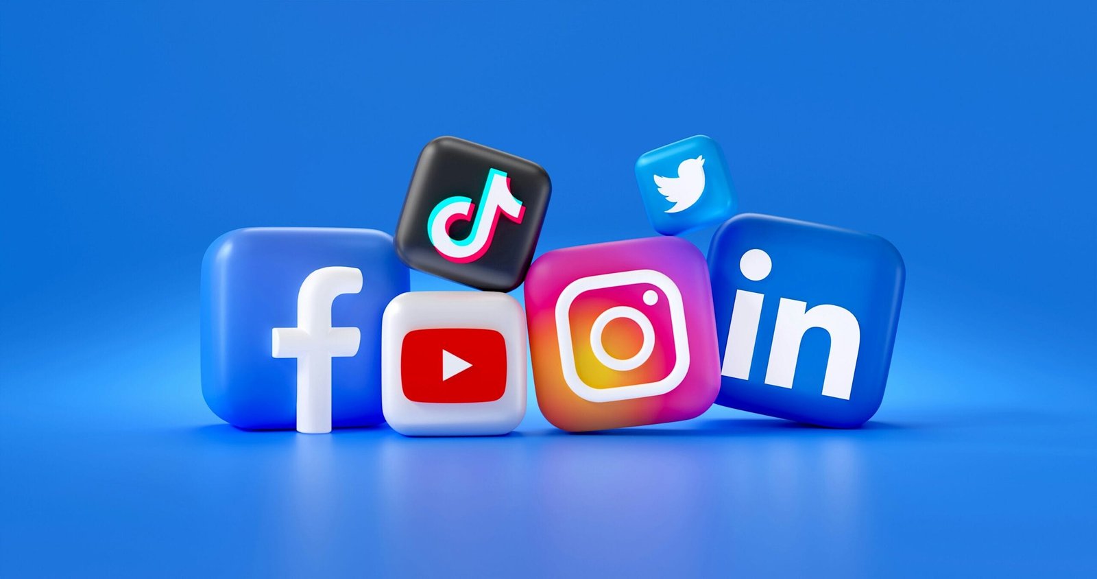 Social Media Logos in 3D